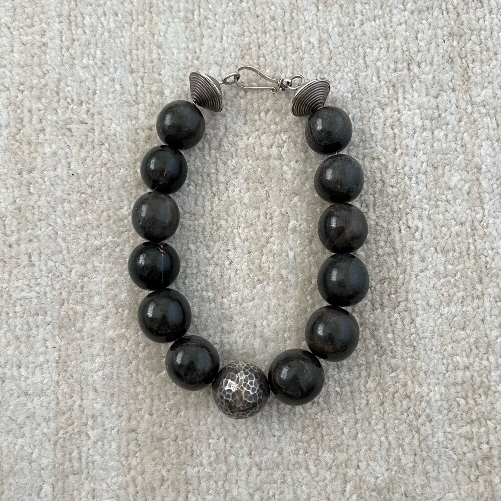 Vintage Beaded Statement Chunky Choker Necklace Jewelry